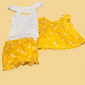 Carter's Yellow Floral Baby Set
